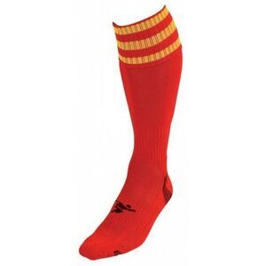 Precision Unisex Adult 3 Stripe Pro Soccer Socks / Red/Yellow